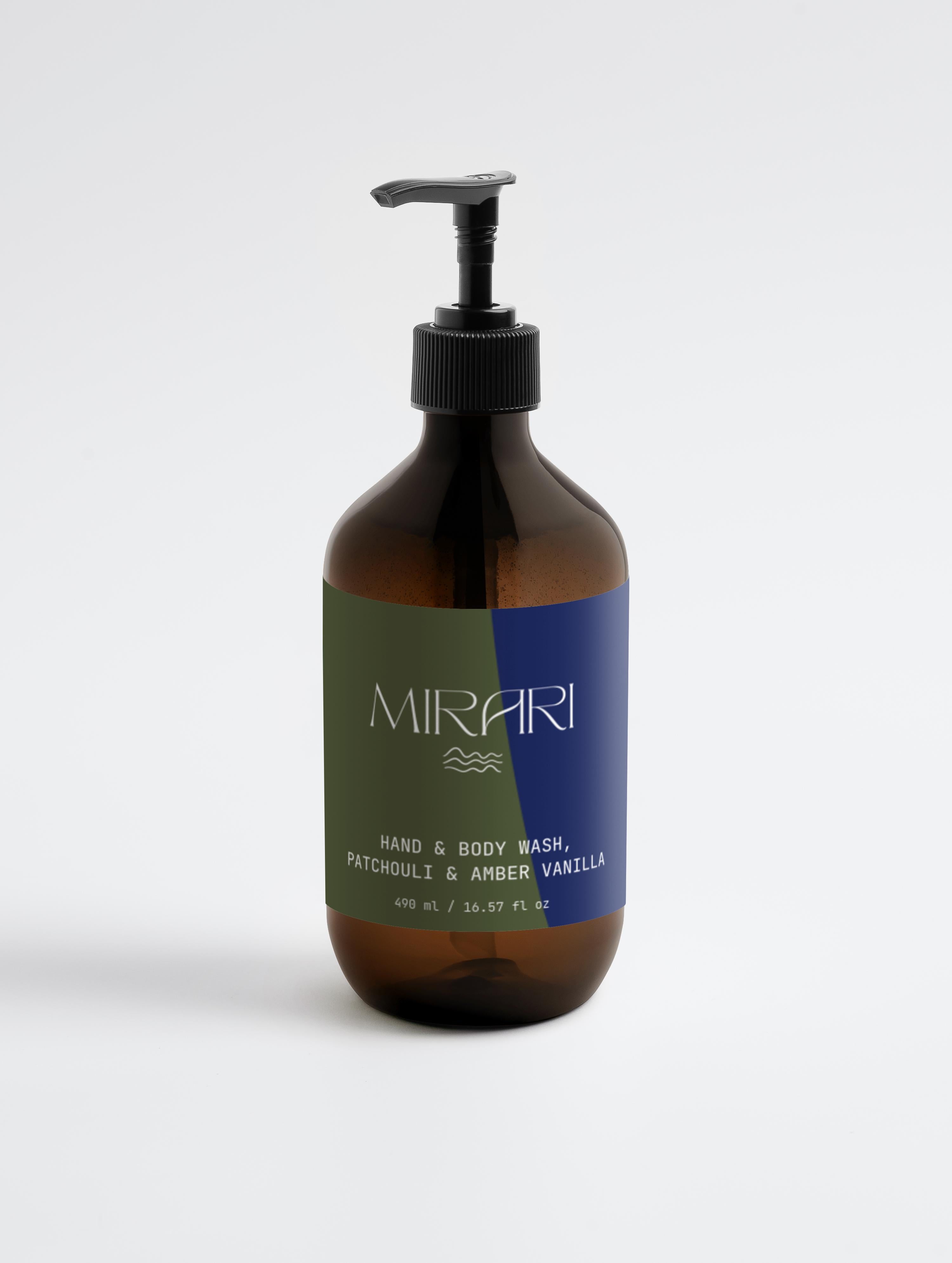 Hand & Body Wash, Patchouli & Amber Vanilla